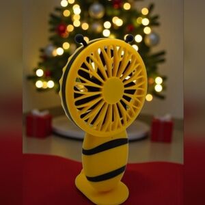 Portable Yellow Bee Handheld Fan